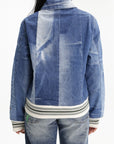 Kenzo Jacket Stripe Band Denim Medium Wash