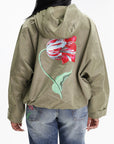 Kenzo Jacket Windbreaker Hooded Khaki