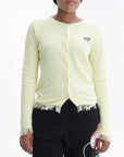 Kenzo Cardigan Loose Threads End Yellow