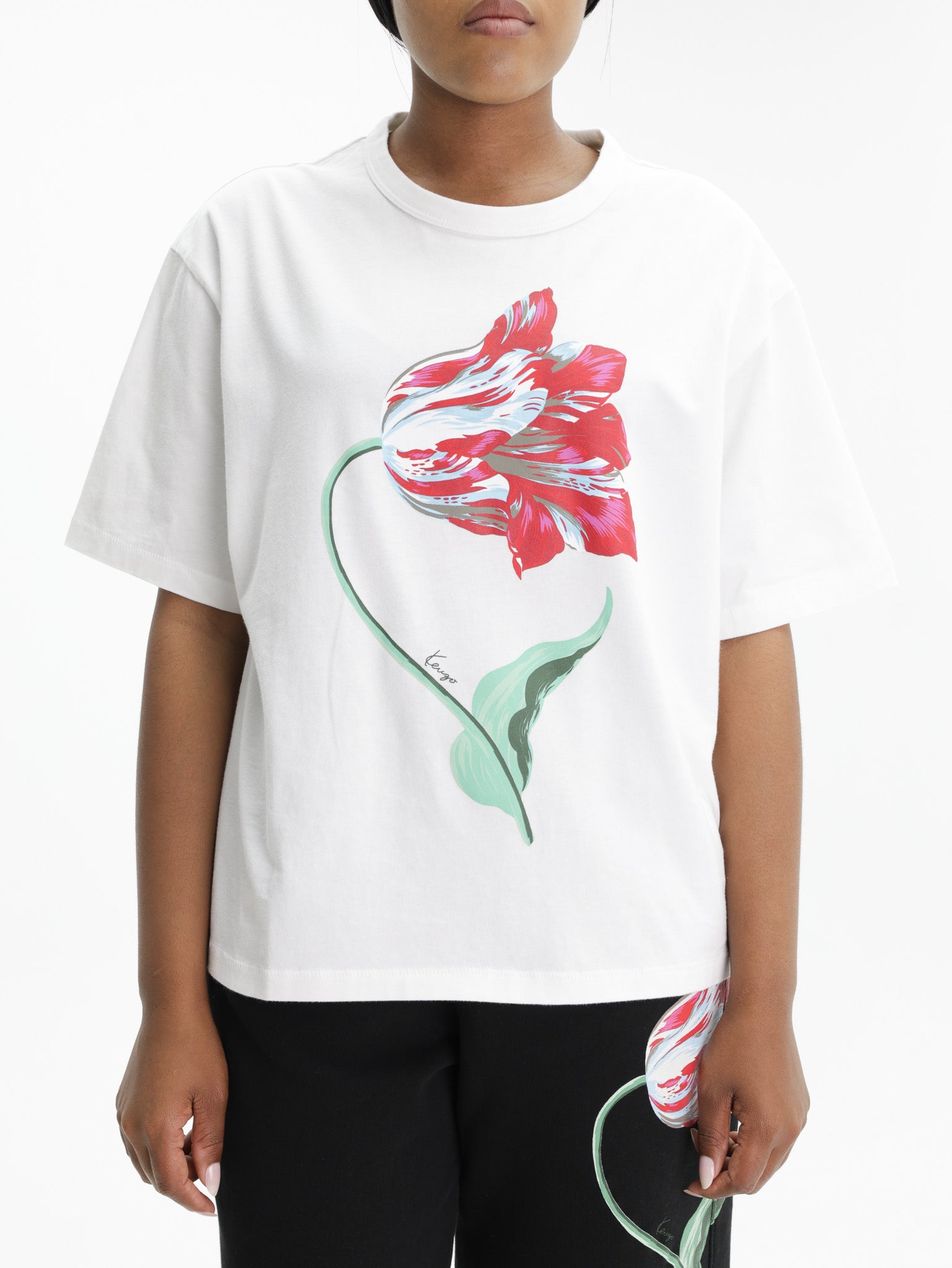 トップス amizoS Kenzo T-Shirt Tulip Print Off White - AL Capone Premium