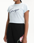 Kenzo T-Shirt Signature Emb Light Blue