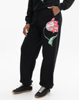 Kenzo Jogger Flower Print Pants Black