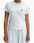 Kenzo T-Shirt Tulip Emroidered Light Blue