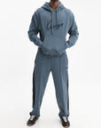 Kenzo Hoodie Signature Embroid Blue