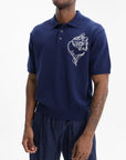 Kenzo T-Shirt Knitted White Tulip Blue/Black