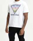 Casablanca Tennis Club Icon Printed Classic T-Shirt White
