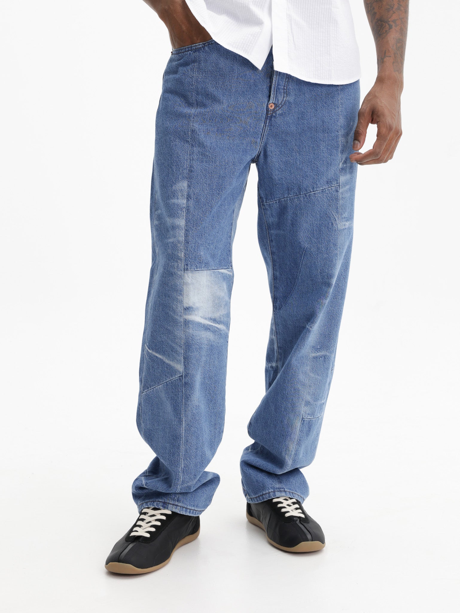Kenzo Pants Bleached Blue Stone Denim - AL Capone Premium