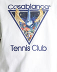 Casablanca Monde Perdu Tennis Club Icon Printed Classic T-Shirt White