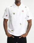 Casablanca Quarter Zip Embroidered Golfer White