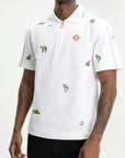 Casablanca Quarter Zip Embroidered Golfer White