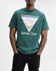 Casablanca Tennis Club Icon Printed Classic T-Shirt Green