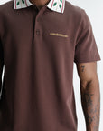 Casablanca Laurel Pique Golfer Brown