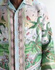 Casablanca Cuban Collar Ls Shirt White