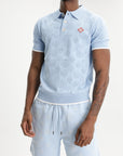 Casablanca Pointelle Golfer Blue