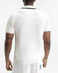 Casablanca Waffle Stitch Golfer White