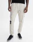 Capone Cargo Sweatpants Double Sided Pockets Beige