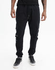 Capone Cargo Sweatpants Double Sided Pockets Black