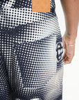 Casablanca Pearlescent Monogram Denim Shorts Indigo