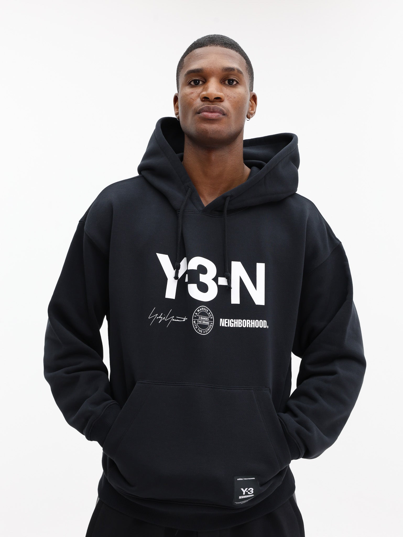 Y-3 NBHD GRAPHIC HOODIE adidas 黒 ジョングク Y-3 Hoodie NBHD GFX Black - AL Capone Premium
