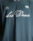 Les Deux Shirt Check Aop Mesh Mediterranean Green