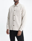 Les Deux Overshirt Twill Wool Ivory