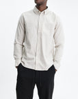 Les Deux Shirt Soft Flannel Oyster Gray White