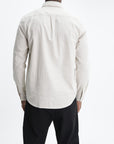 Les Deux Shirt Soft Flannel Oyster Gray White