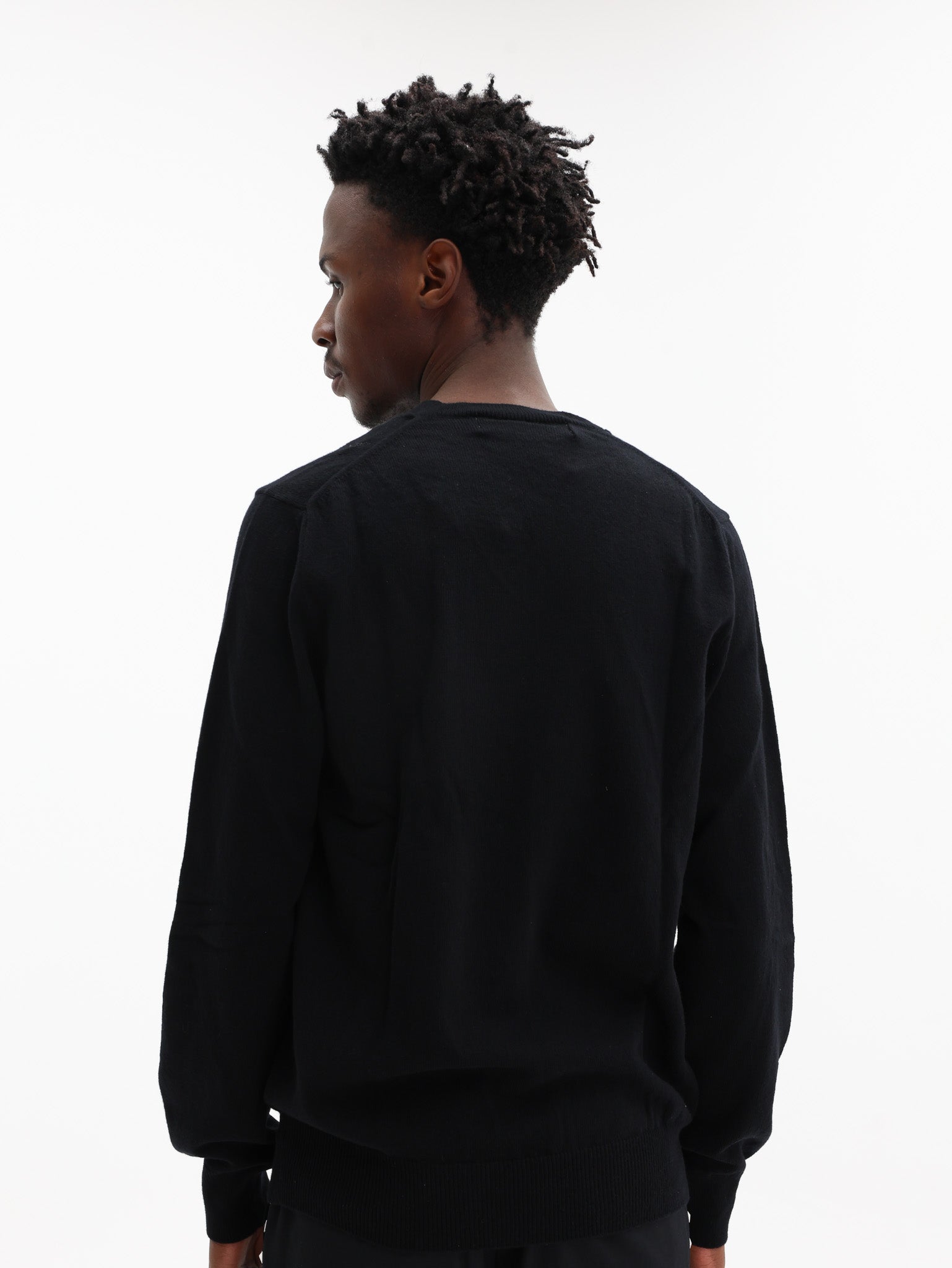 Comme Des Garcons Sweater Red Rhinestone Emblem Black - AL Capone