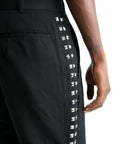 Comme Des Garcons Pants Studded Tapered Leg Black