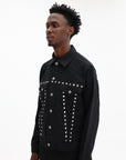 Comme Des Garcons Jacket Studded Trucker Black