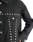 Comme Des Garcons Jacket Studded Trucker Black