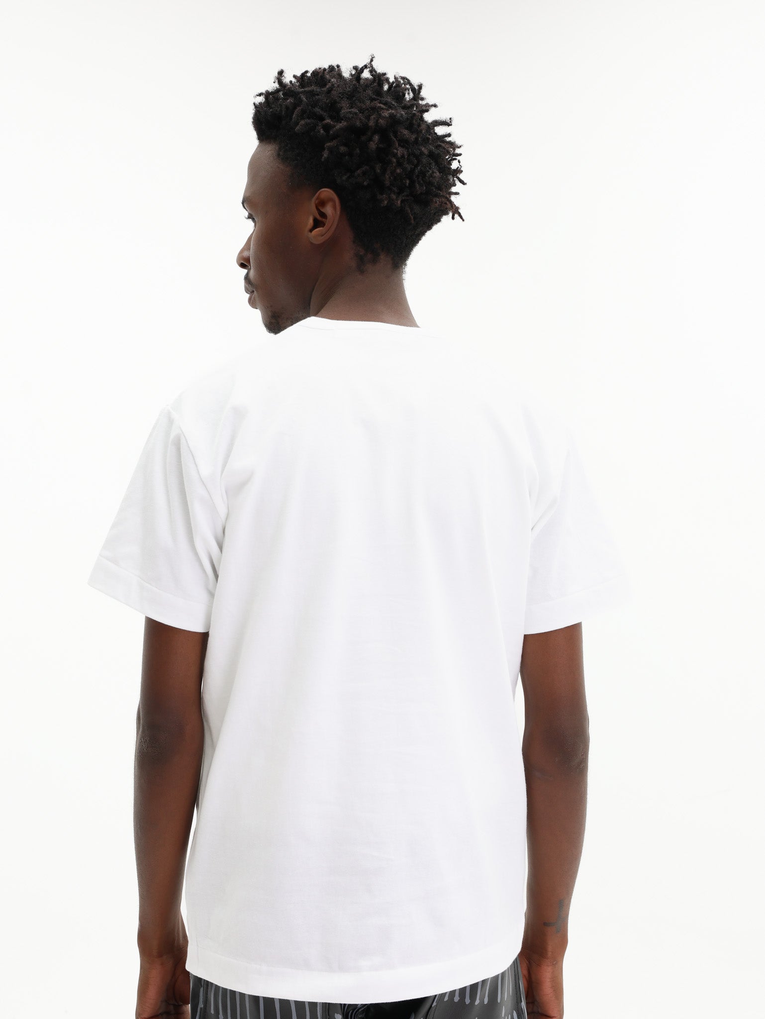 Comme Des Garcons T-Shirt Play Logo Print White - AL Capone Premium