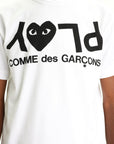 Comme Des Garcons T-Shirt Play Logo Print White