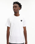 Comme Des Garcons T-Shirt Play Black Heart White