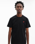 Comme Des Garcons T-Shirt Play Small Red Heart Black