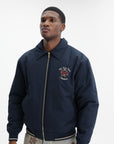 Drole Jacket Bomber Slogan Rose Navy