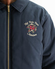 Drole Jacket Bomber Slogan Rose Navy