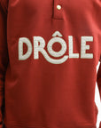 Drole Golfer Drele Col Crochet Dark Red