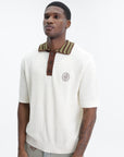 Drole Golfer Maille Ajoure D Miroir Off White
