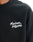 Maison Kitsune Sweatshirt Handwriting Comfort Black