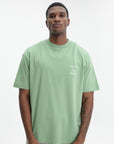 Drole T-Shirt Slogan Calligraphy Light Green
