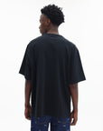 Maison Kitsune T-Shirt Handwriting Embroidery Oversize Black