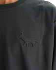 Maison Kitsune T-Shirt Embossed Profile Fox Oversize Black