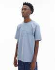 Maison Kitsune T-Shirt Crafted Daisy Oversize Blue