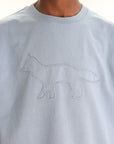 Maison Kitsune T-Shirt Crafted Daisy Oversize Blue