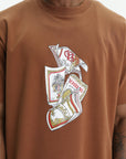 Drole T-Shirt Rum Labels Brown