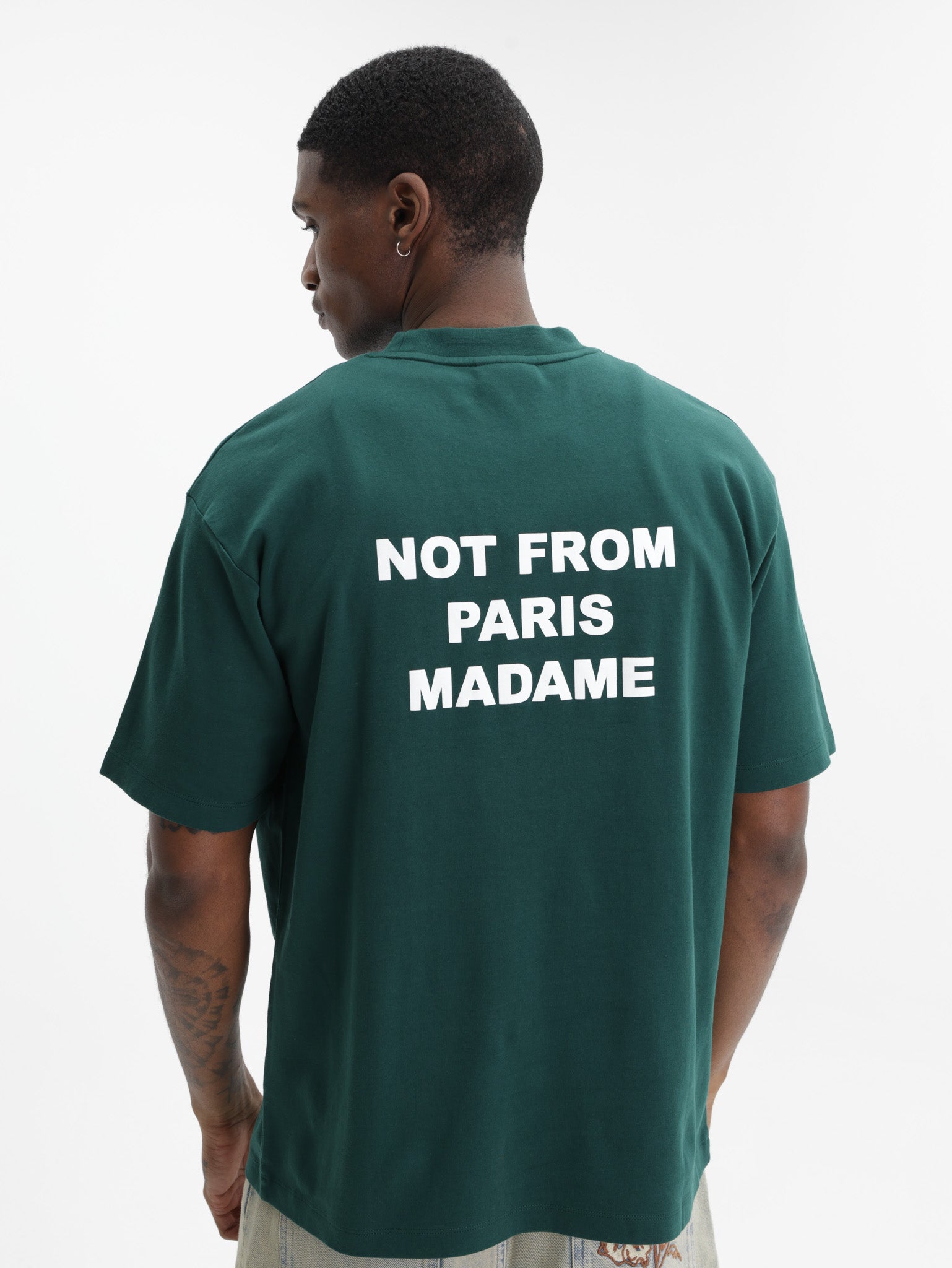 Drole T-Shirt Bold Slogan Dark Green - AL Capone Premium