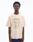 Maison Kitsune T-Shirt Daisy Field Oversize Stone