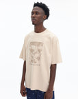 Maison Kitsune T-Shirt Daisy Field Oversize Stone