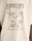 Maison Kitsune T-Shirt Daisy Field Oversize Stone